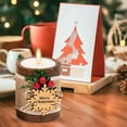 thumbnail image 4 of Toudaret Christmas Candle Holder,Wooden Merry Christmas Tealight Candle Holder, Xmas Tealight Holder, 4 of 8