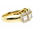 thumbnail image 3 of HeartsAndYou 5ct Baguette Cut Moissanite Halo Cocktail Engagement Ring for Women 18k Yellow Gold over Silver Stylish, 3 of 6