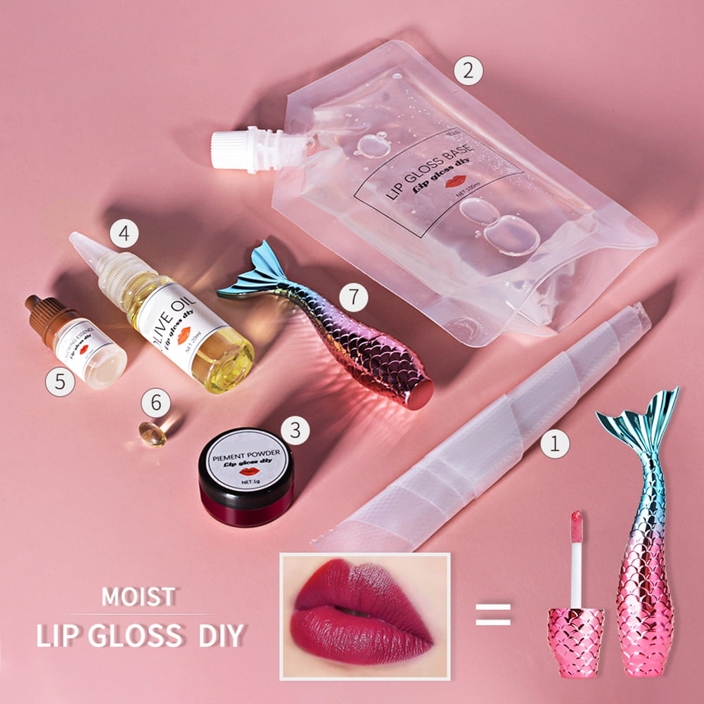 DIY Lip Gloss Making Kit PRIBILY Crystal Clear Lip Glaze Base With Tools  Handmade Your Own Color Changing Lipgloss57pcs 