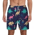 thumbnail image 3 of Uemuo Cartoon Dinosaur Pattern Mens Swim Trunks Quick Dry Board Shorts with Mesh Lining, Stretch Beach Shorts Quick Dry No-Chafing Board Shorts-Small, 3 of 9