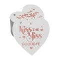 thumbnail image 1 of Inkdotpot Real Rose Gold Foil Kiss The Miss Goodbye Bridal Shower Tags Favor Hang Paper Tags 50 Pieces, 1 of 6