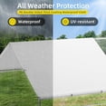 thumbnail image 5 of Chicken Coop, Large Metal Chicken Run, Chicken Pen with Waterproof and Anti-UV Cover Heavy Duty Spire Shaped Chicken Coop Run for Yard Outdoor, 9.8' W x 6.5' L x 6.5' H, 5 of 7