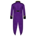 thumbnail image 6 of iiniim Boys Girls Medieval Steampunk Tailcoat Princess Renaissance Tuxedo Jacket Halloween Party Dress Up Purple 8, 6 of 7