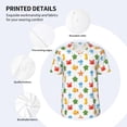 thumbnail image 3 of Rateoe Undersea Animals Pattern Men’s Baseball Short Sleeve Polo Shirt, Midweight Men's Shirt Golf Shirt Polo Shirts Quick Dry Short-Medium, 3 of 7