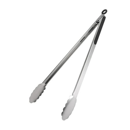 

304 Stainless Steel Kitchen Tongs Brushed Steel Food Tongs with Ergonomic Grip