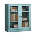 thumbnail image 4 of Palace Imports 100% Solid Wood 3-shelf Bookcase with Adjustable Shelves and Glass Doors, Aqua Blue, 4 of 5