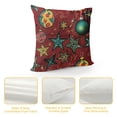 thumbnail image 4 of PHYHOO  Merry Christmas Throw Pillow Cover, Red Xmas Celebration Holiday Cushion Cover Farmhouse Home Decor Standard Square Winter Pillowcase, 4 of 5