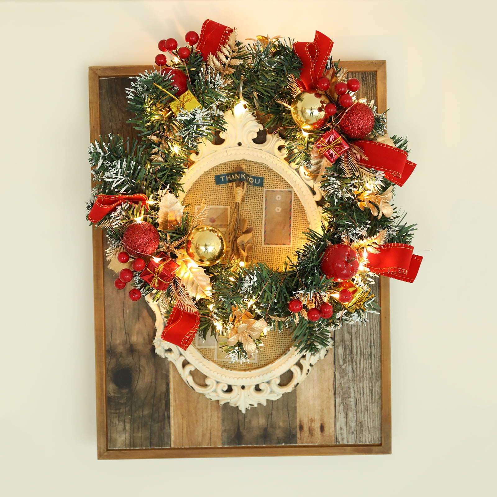 30 beautiful diy bedroom fairy lights (19) Christmas Wreath Light 12 Inch Battery Operated 50 LEDs Pre-Lit