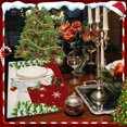 thumbnail image 4 of Mantel individual navideño reversible de tela resistente al calor, decoración navideña, 4 of 5