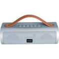 thumbnail image 1 of Open Box – SYLVANIA SP495 Wireless Bluetooth Speaker with Leather Strap – Silver, 1 of 2