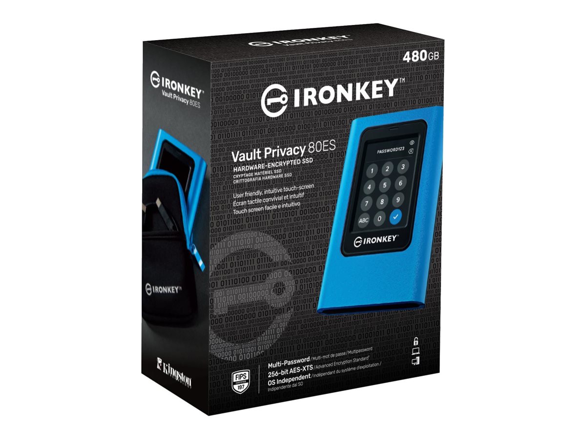 Kingston Vault Privacy 80 IKVP80ES/480G 480 GB Portable Solid State Drive, External
