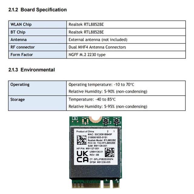 2.4G 5G 1800M Módulo de tarjeta de red NGFF M.2 WiFi6 compatible con Bluetooth para computadora portátil Ndcxsfigh Para estrenar