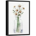 thumbnail image 2 of wall26 Framed Canvas Wall Art A Bouquet of White Daisies Flower in a Glass Botanical Plants Watercolor Abstract Modern Relax/Calm Pastel for Living Room, Bedroom, Office - 16x24 inches, 2 of 4