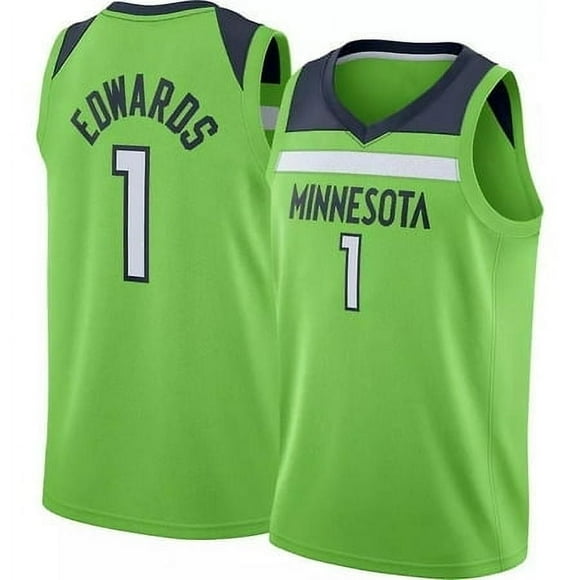 Jordan Men's Minnesota Timberwolves Anthony Edwards #1 Green Dri-fit Statement Edition Jersey For Adults