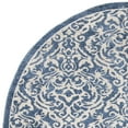 thumbnail image 5 of SAFAVIEH Brentwood Dilara Damask Area Rug, 6'7" x 6'7" Round, Navy/Cream, 5 of 7
