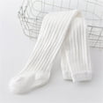 thumbnail image 3 of Pants for Girls Girls Tights Cable Knit Leggings Stockings Footed Tights Toddlers Child Cotton Pantyhose Y2k Pants(Color:White,Size:6-7 Years), 3 of 3