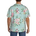 thumbnail image 5 of Disketp Men's Hawaiian Vintage Floral Print Shirts Button Down Holiday Beach Shirts-Large, 5 of 7