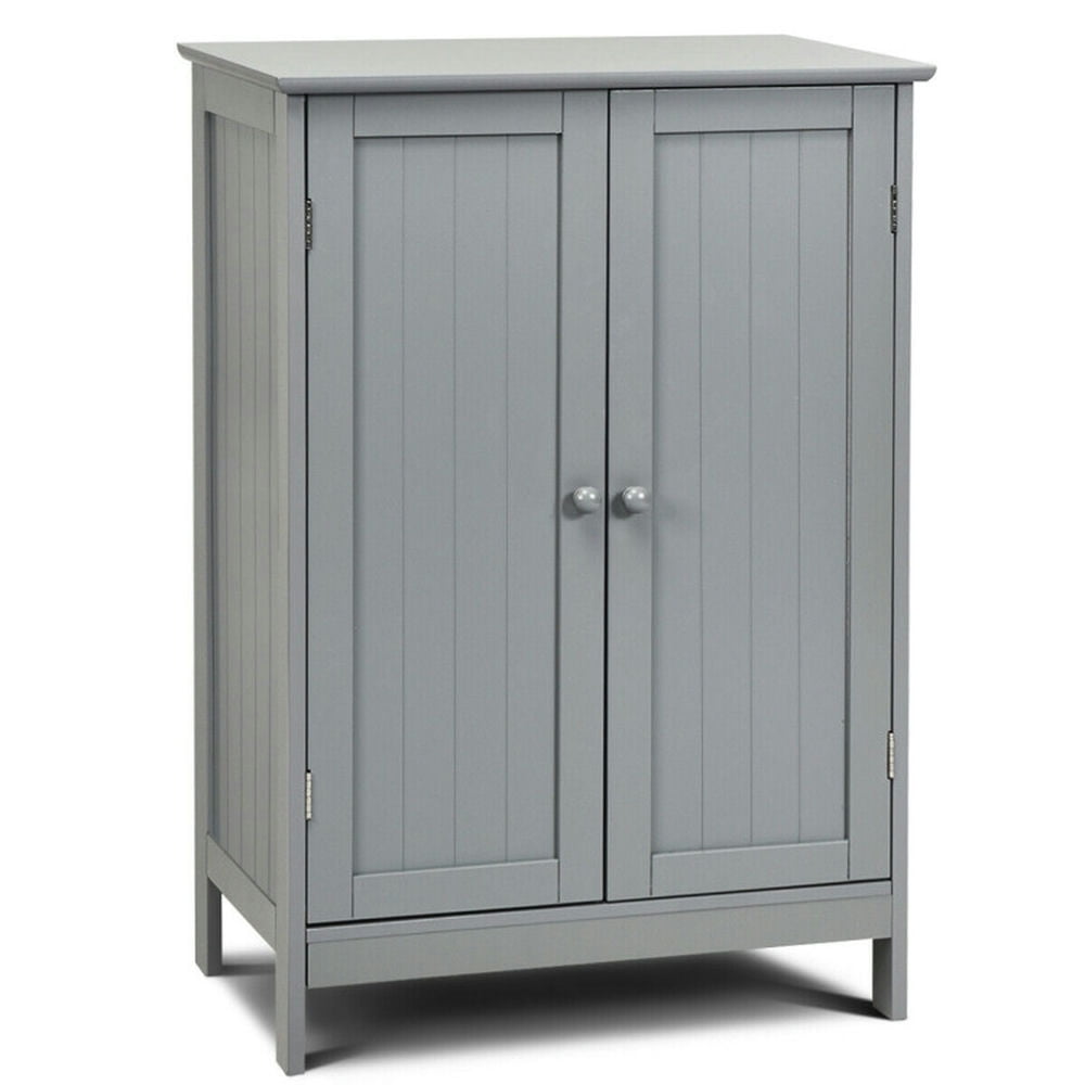 Finihen Bathroom Storage Cabinet, Bathroom Floor Cabinet, Bathroom Floor Storage Double Door Cupboard Cabinet, for Bathroom, Living Room, Bedroom, Kitchen, Gray Finihen Bathroom Storage Cabinet, Bathroom Floor Cabinet, Bathroom Floor Storage Double Door Cupboard Cabinet, for Bathroom, Living Room, Bedroom, Kitchen, Gray