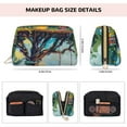 thumbnail image 5 of Picia Whimsical Treehouse Painting Print Leather Makeup Bag Make Up Bag Travel Toiletry Bag for Her Girlfriend Teacher Teen Girl Gifts, 5 of 8
