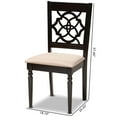 thumbnail image 6 of Bowery Hill 17.9" Modern Oak Wood Dining Chair in Sand/Espresso (Set of 4), 6 of 6