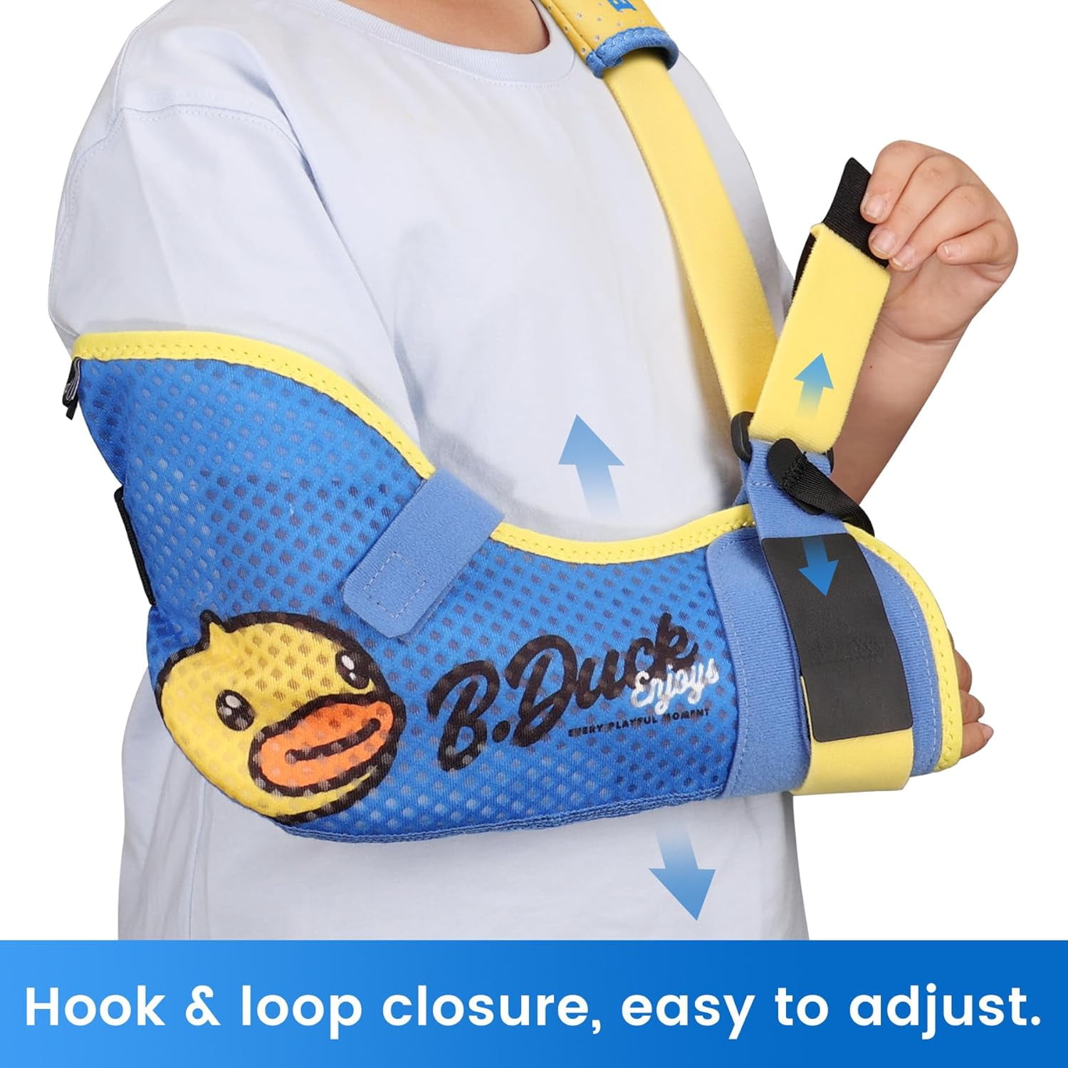 Velpeau Arm Sling Shoulder Injury Brace for Kids,Support Brace for Kids Arm,Wrist, Elbow,Clavicle Fracture Post-Surgery,Rotator Cuff Injury(Left, XS: Bust 22.5"-26")