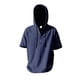thumbnail image 4 of pstuiky Camisa de manga corta para hombre, Blusa de lino con capucha y manga corta para hombre, color liso, con botones y cordón ajustable camisas casuales para hombre xl, 4 of 8