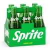 Sprite Lemon Lime Soda Pop, 8 fl oz, 6 Pack Glass Bottles