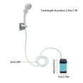 thumbnail image 5 of Portable Camping Shower Digital Rechargeable Shower Pump 2-6L/min 4800mAh W/Hose, 5 of 17