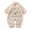 Beige, variant on Fall Winter Newborn Rompers Baby Pajamas Long Sleeve Cute Cartoons Bear Flannel Plush Hooded Romper Jumpsuit with Zipper 0-24Months Infantis Costume
