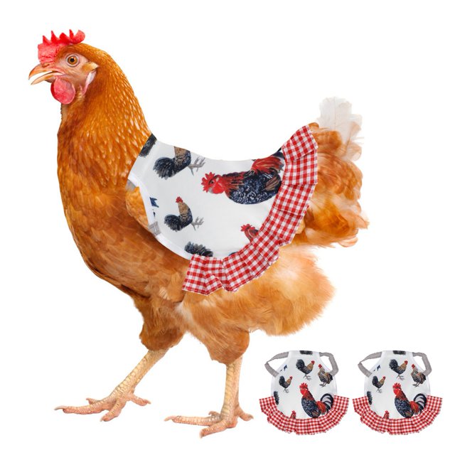 2Pcs Chicken Saddle Hen Apron for Wing Feather Protection, Elastic Pet Poultry Supplies with Feather Growth, Cold Weather Preservation
