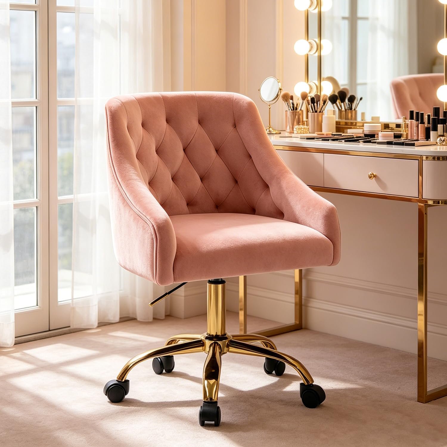 velvet home office desk chair product