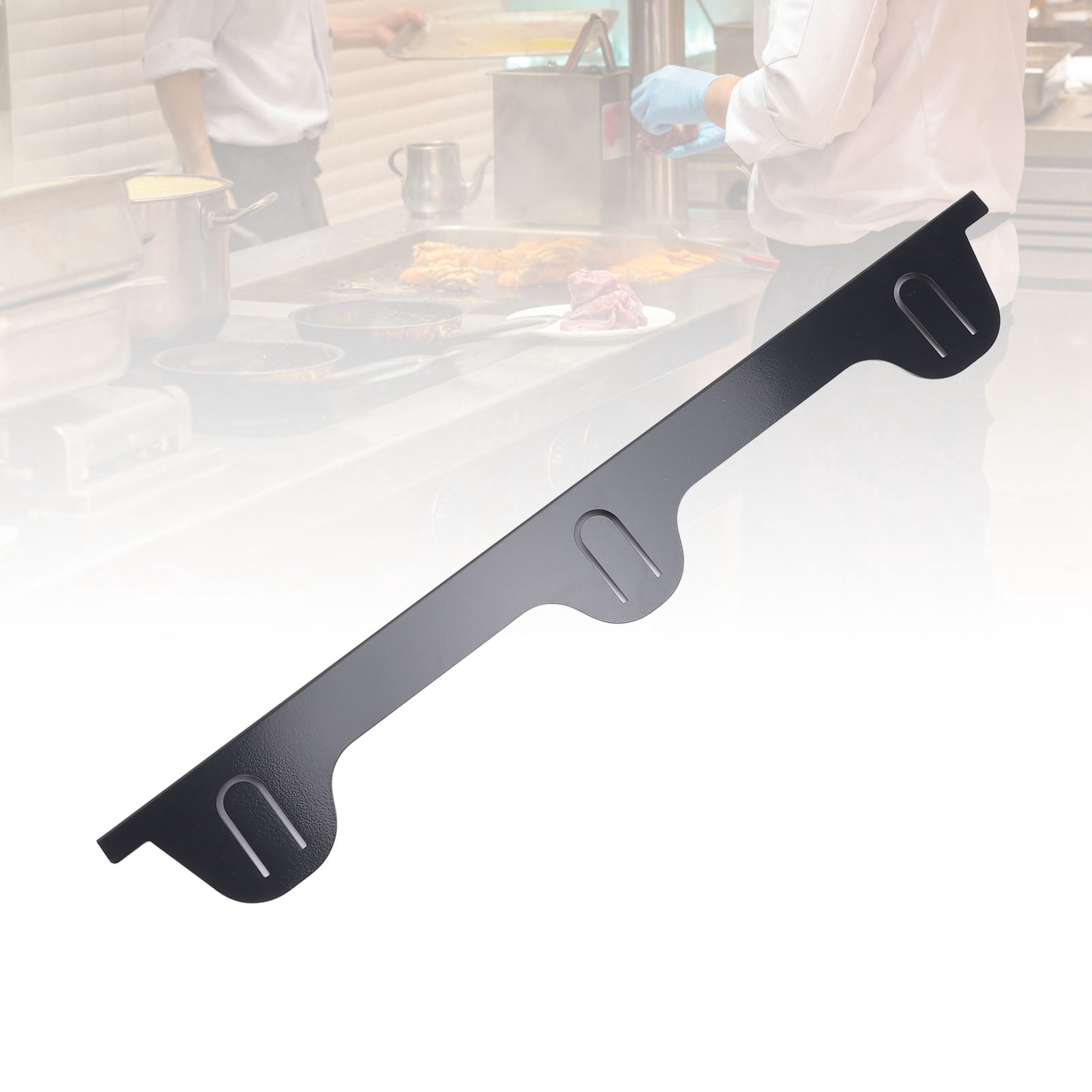 M Buder 2PCS Black Stainless Steel Stove Gap Covers, 23.4 x 3.1 in / 59.5 x 8 cm Kitchen Side Filler Protector for Stovetop and Counter, Easy Clean Seal