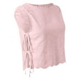 thumbnail image 5 of JIAYUE Women's Tank Tops Solid Color Sleeveless Casual Summer For Everyday Wear Comfortable Round Neck Design With Stylish Tie Detail Suitable For Vacation Cozy Female Vest, 5 of 6