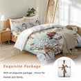 thumbnail image 7 of Christmas Snowman Bedding Duvet Cover Set Full Size 4 Pieces Xmas Elk Tree Snowflake Eucalyptus Bedding Set with Zipper Closure, 1 Comforter Cover 86x86 Inches 1 Flat Sheet & 2 Pillow Cases, 7 of 7