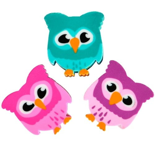 Owl Erasers 24 per pack