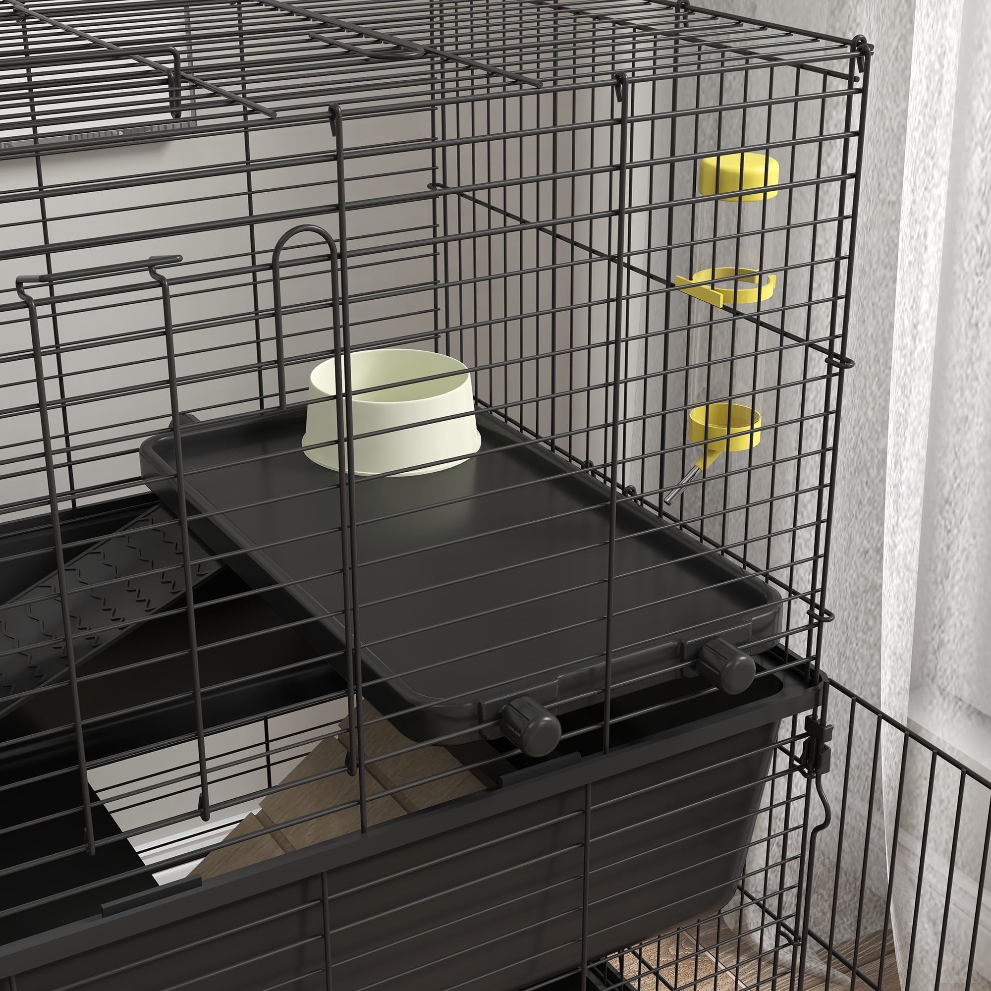 PawHut Large Small Animal Cage with Detachable Playpen for