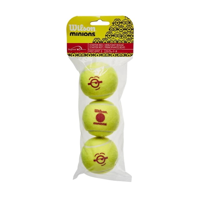Pelotas de Tenis WILSON Minions Amarillas Stage 3 Juego de 3