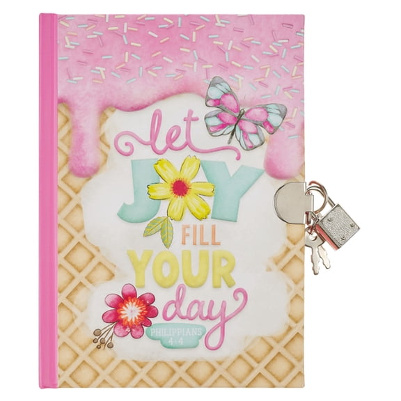 Secret Diary with Lock/Keys, Girls Interactive Christian Journal with Writing Prompts Teen, Tween - Let Joy Fill Your Da, (Hardcover)