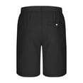 thumbnail image 6 of Summer Plus Size Men Shorts Elastic Waist Solid Color Knee Length Cargo Shorts With Pocket Sport Fashion Casual Loose Athletic Gym Workout Shorts Sweatpants S-3XL, 6 of 7
