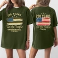 thumbnail image 2 of 250 Years We the People Semiquincentennial 1776 2026 Graphic Short Sleeve Crewneck Loose Fit T Shirt for Women Men Unisex Casual Top Dark Green 5XL, 2 of 5