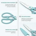thumbnail image 2 of Poultry Shears with Protective Cover Stainless Steel Kitchen Scissors Multi-Purpose Scissors for Meat Chicken Fish Seafood BBQ, 2 of 8