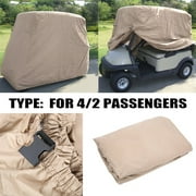 Waterproof Golf Cart Storage Cover Golf Cart Taupe Cover , Fit EZ Go , Club Car Go Club Vehicle Sun Protecting Cover