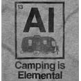 thumbnail image 2 of Camping is Elemental Ironic RV Plus Size Crewneck Graphic Tee Shirt Brisco Brands 4X, 2 of 5