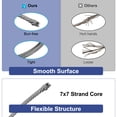 thumbnail image 3 of Uxcell 1/16" (1.5mm) 50ft (15M) 304 Stainless Steel Cable Wire Rope 7x7 Strands, 3 of 5