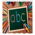 thumbnail image 3 of Ambesonne Crayon Shower Curtain, Craft Themed Photo, 69"Wx70"L, Multicolor, 3 of 3