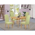 thumbnail image 2 of East West Furniture Monza 5-Piece Wood Dining Set in Oak/Lime Green, 2 of 6