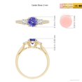 thumbnail image 5 of ANGARA Natural Prong Set Tanzanite and Diamond Three Stone Engagement Ring in 14K Yellow Gold for Women (Size-5mm) | December Birthstone, Anniversary, Jewelry Gift for Women | Natural Tanzanite Ring, 5 of 9