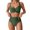 C512/Green, variant on XIYON Women's Bikini Sets Women's Two Piece High Waist Bikini Swimsuit Summer Beach Vacation Bathing Suits