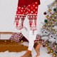 thumbnail image 4 of Gibobby Pantalones de yoga Leggings deportivos estampados navideños de moda informal para mujer Leggings de yoga informales(Rojo,CH), 4 of 5