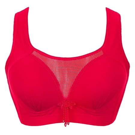 

Intimates Women s Bra Wire Free Underwear One-Piece Bra Everyday Underwear polyester no underwire sports bra Red